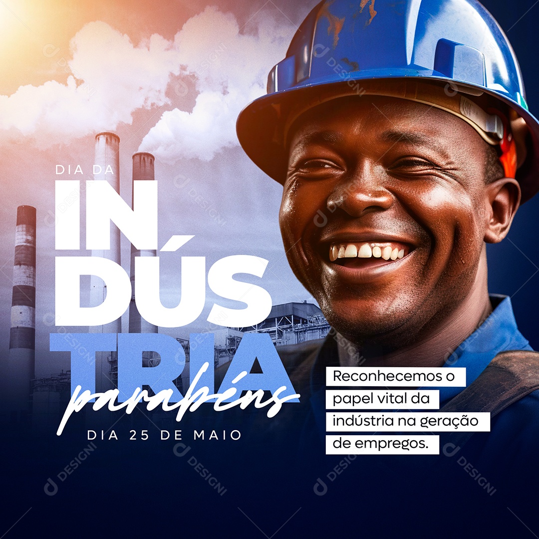 Dia da Industria 25 de Maio Social Media PSD Editável