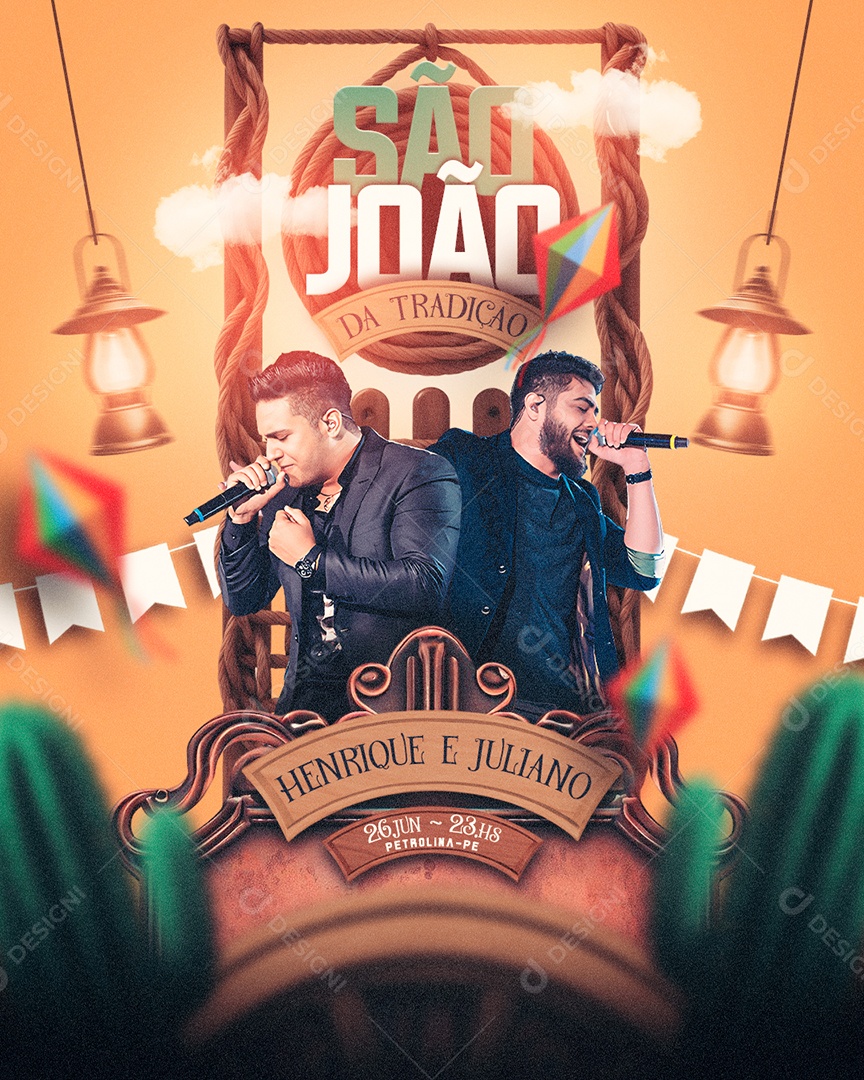 Show São João Da Tradição Flyer Social Media PSD Editável