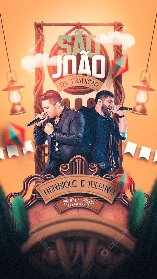 Story Show São João Da Tradição Flyer Social Media PSD Editável