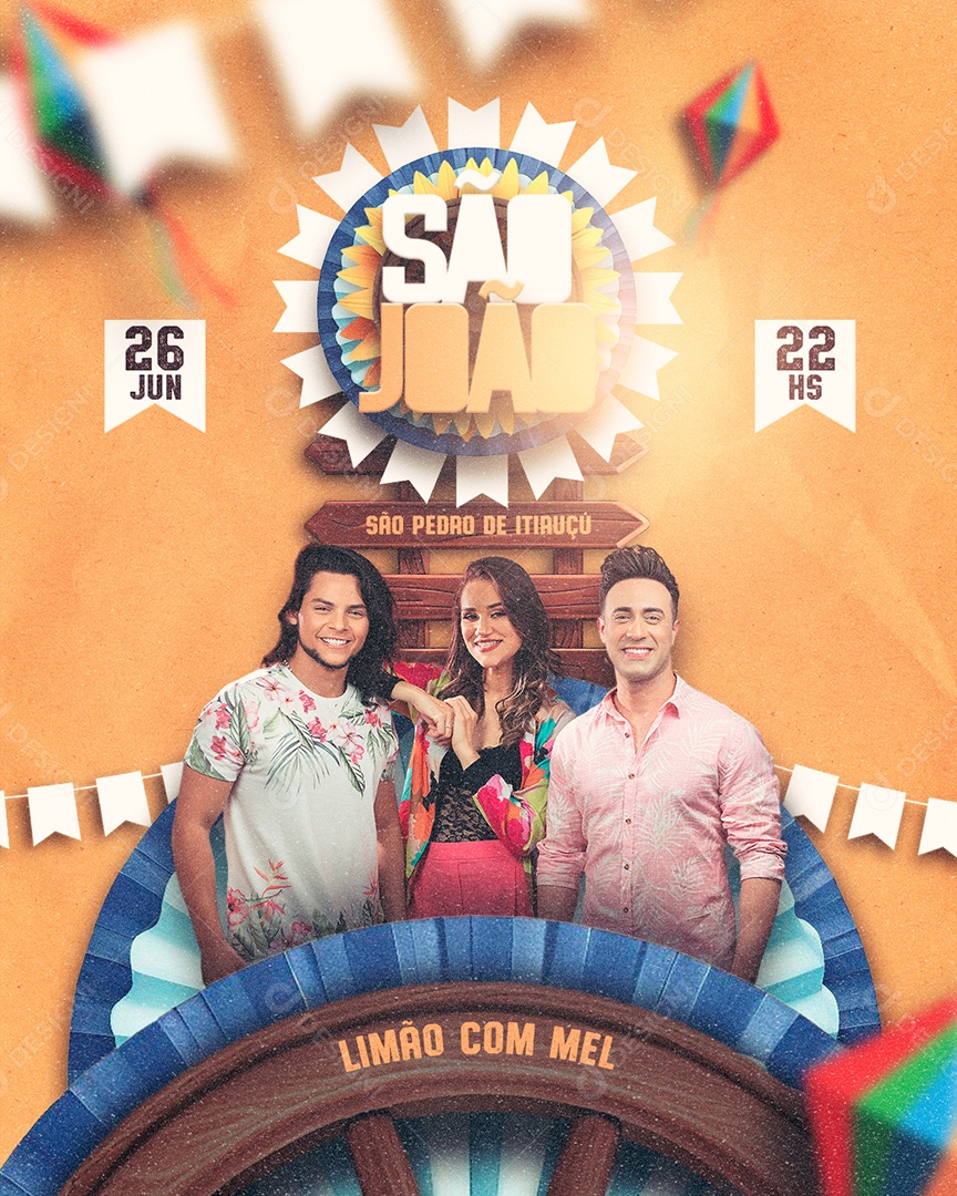 Show São Pedro De Itiruçu Flyer Social Media PSD Editável