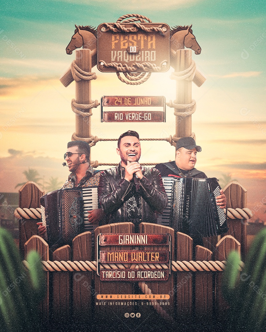 Story Show Festa Do Vaqueiro Flyer Social Media PSD Editável