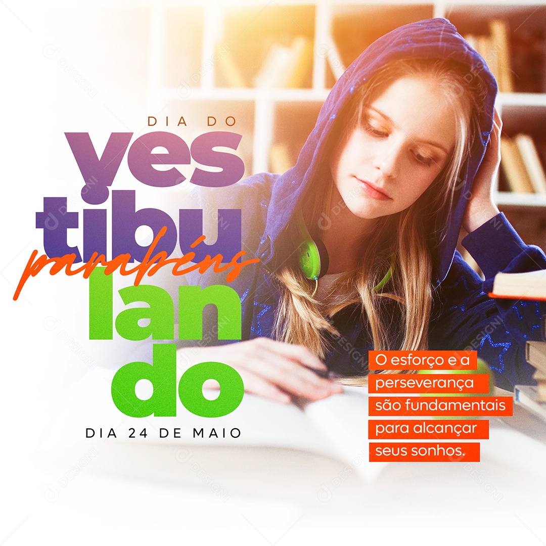 Dia do Vestibulando Sonhe Alto e Acredite Em Suas Habilidades Social Media PSD Editável