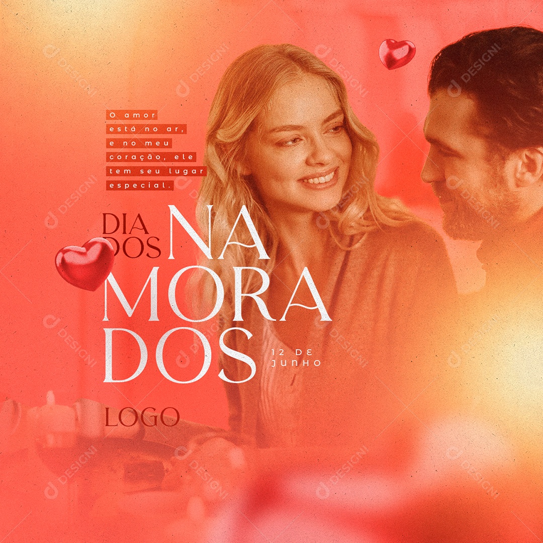 O Amor Está No Ar 12 De Junho Dia Dos Namorados Social Media PSD Editável