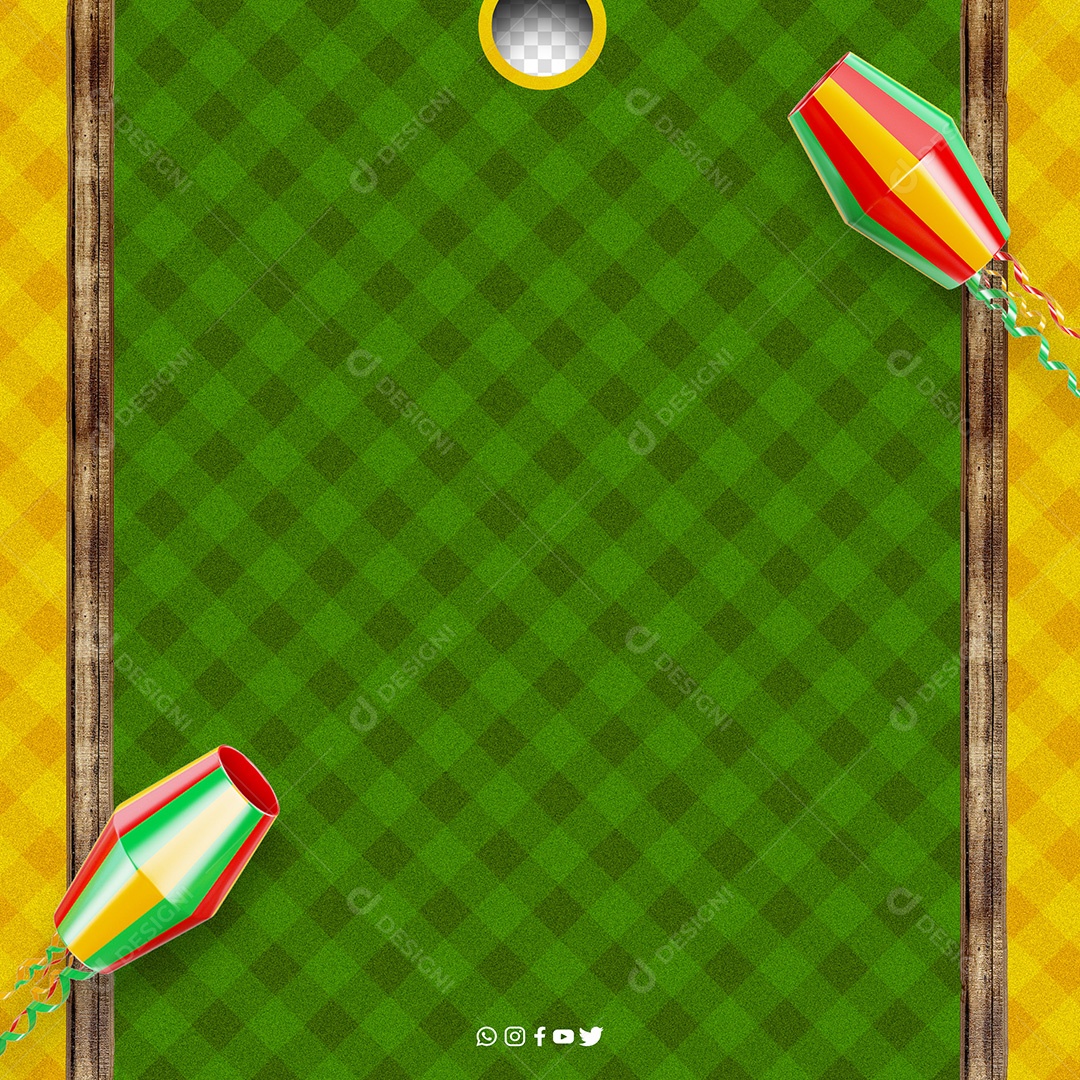 Cenário De São João Verde Xadrez PSD