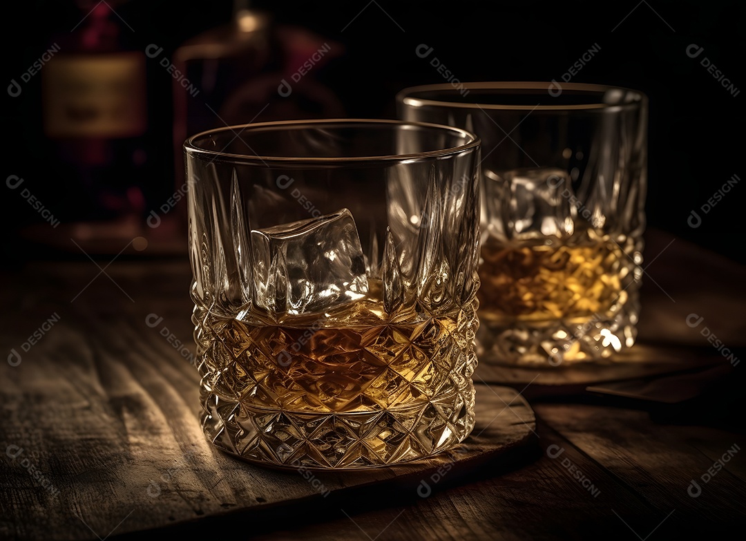 Garçom servindo bebidas sobre um boteco