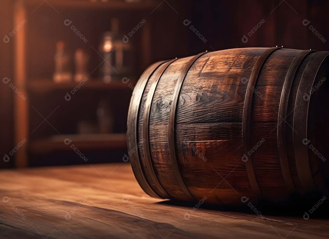 Barril de madeira