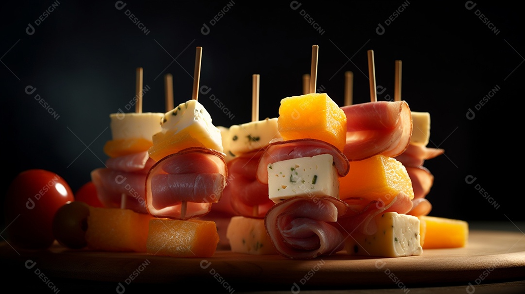 Porção sobre prato em uma mesa de madeira