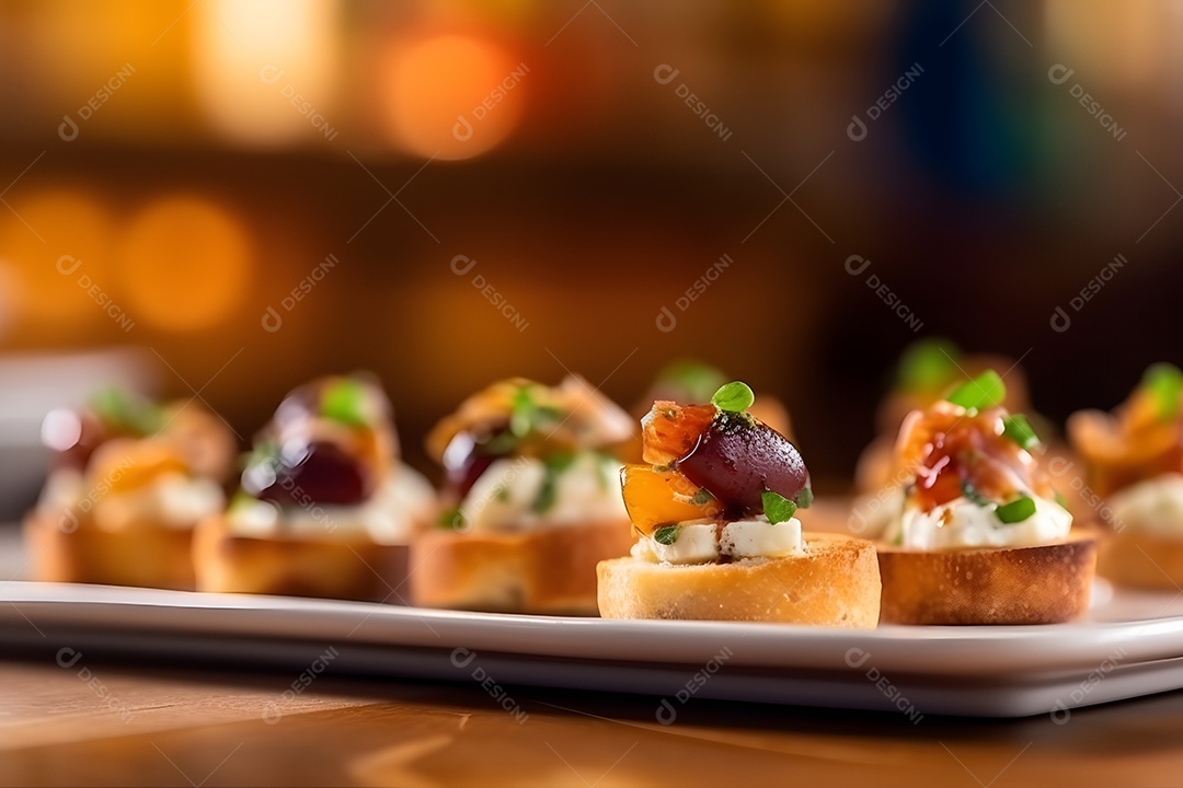 Bruschetta sobre prato