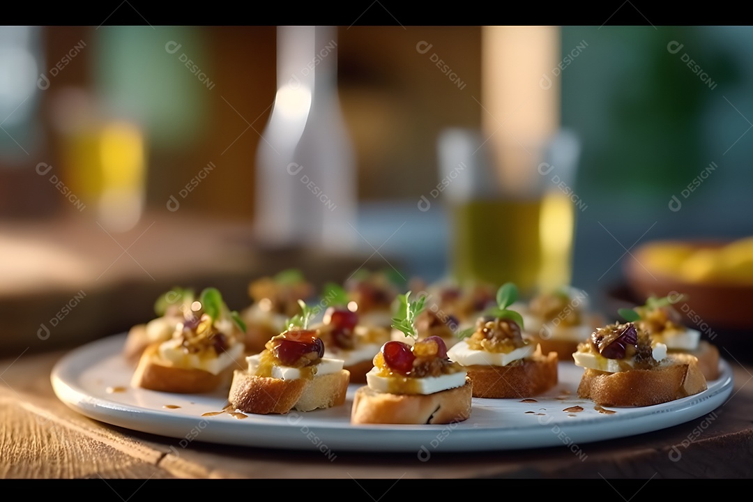 Bolo sobre prato mesa madeira