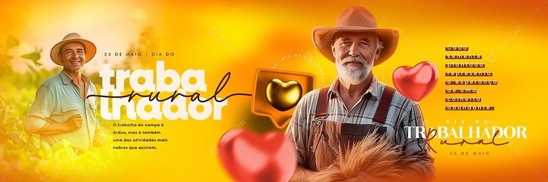 Dia Do Trabalhador Rural 25 De Maio Carrossel Social Media PSD Editável