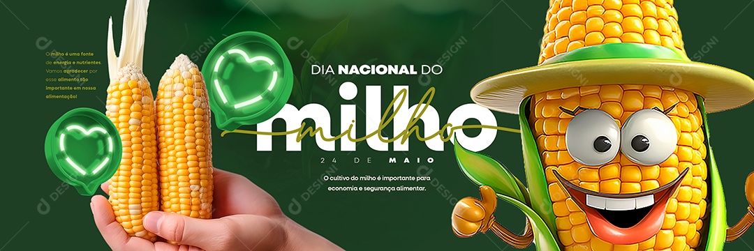 Dia Nacional Do Milho 24 De Maio Carrossel Social Media PSD Editável