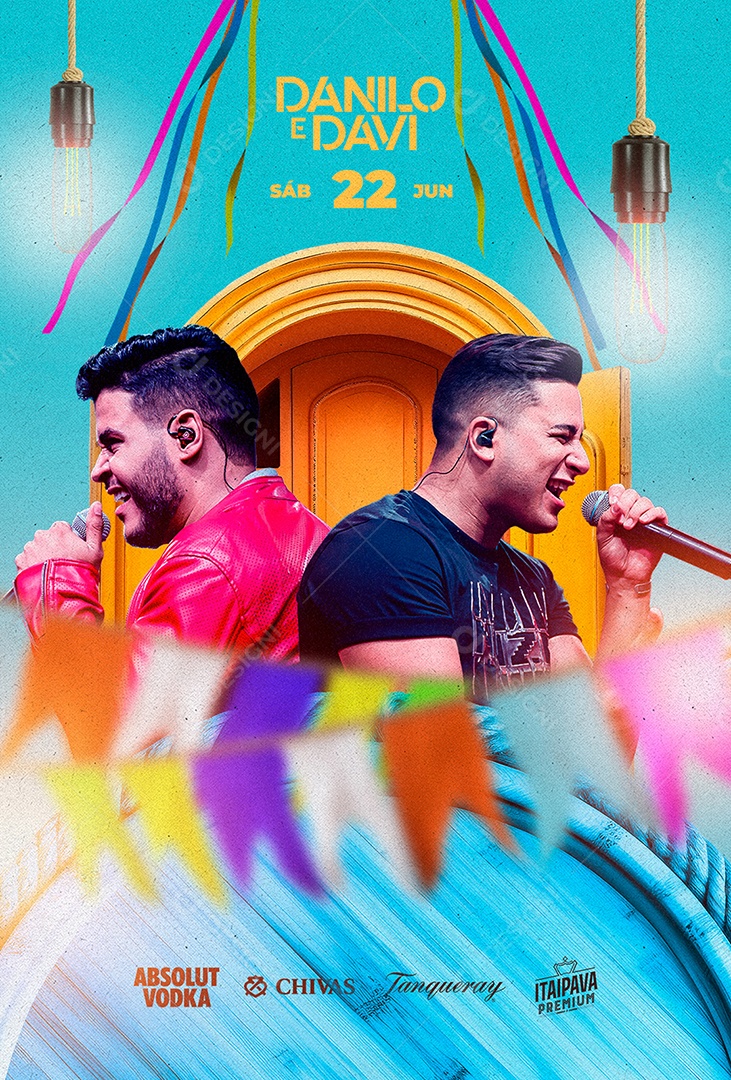 Show De São João Flyer Danilo E Davi Social Media PSD Editável