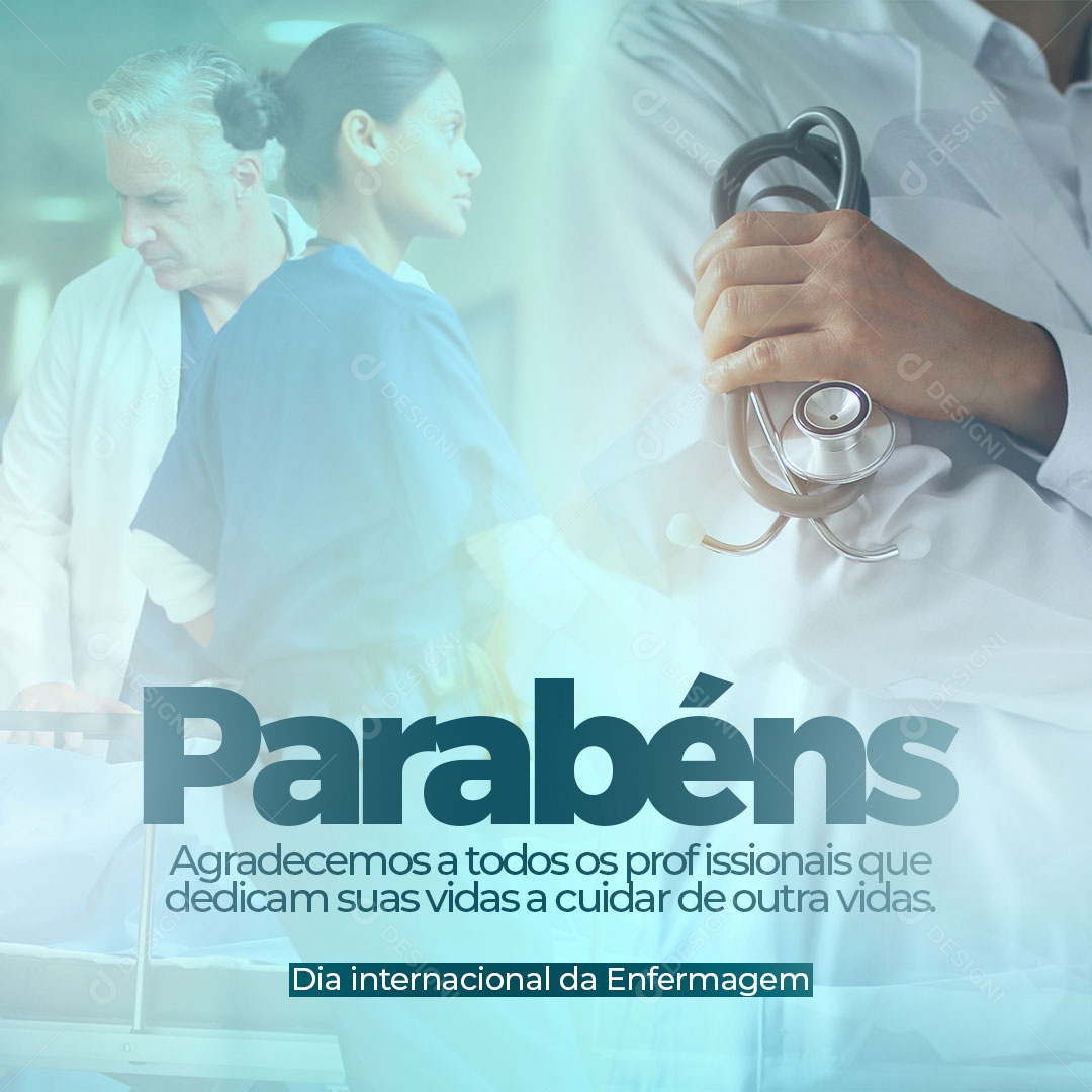 Dia Internacional da Enfermagem e do Enfermeiro 12 de Maio Social Media PSD Editável