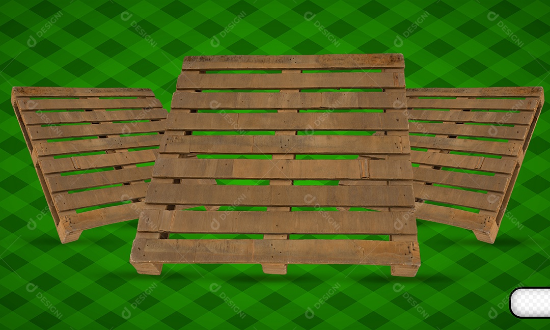 Elemento 3D Palete Madeira Para Composição PSD