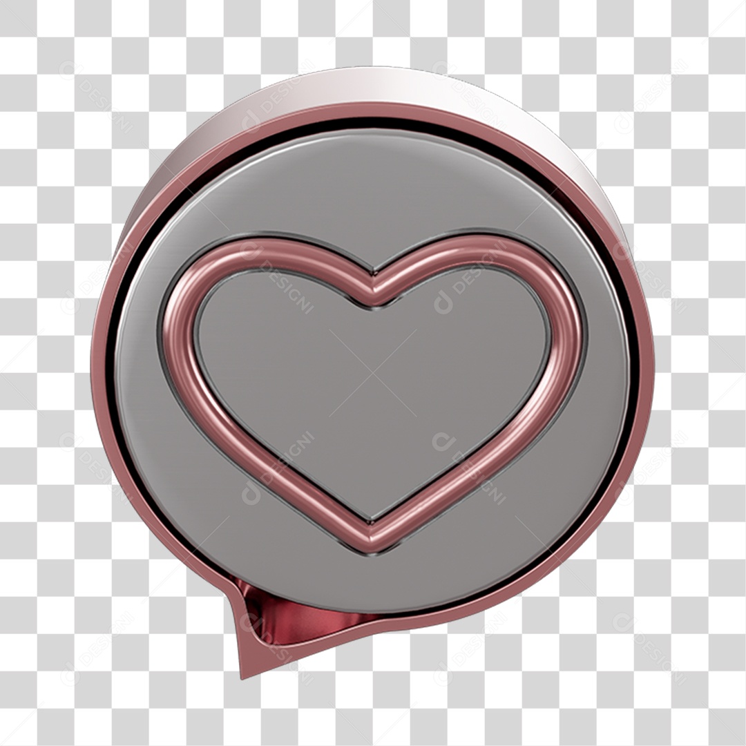 3D Transparent PNG Heart Balloon Composition Element