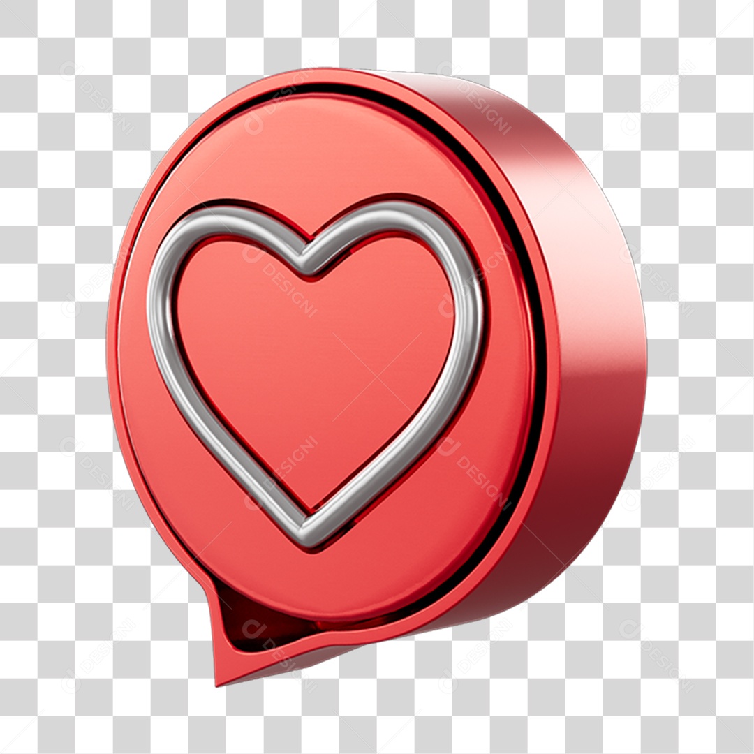 3D Transparent PNG Heart Balloon Composition Element