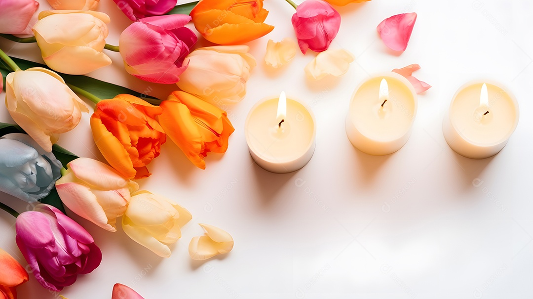 Lindas flores sobre fundo isolado