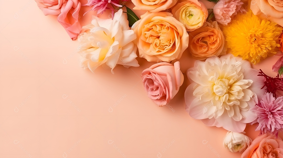 Lindas flores sobre fundo isolado