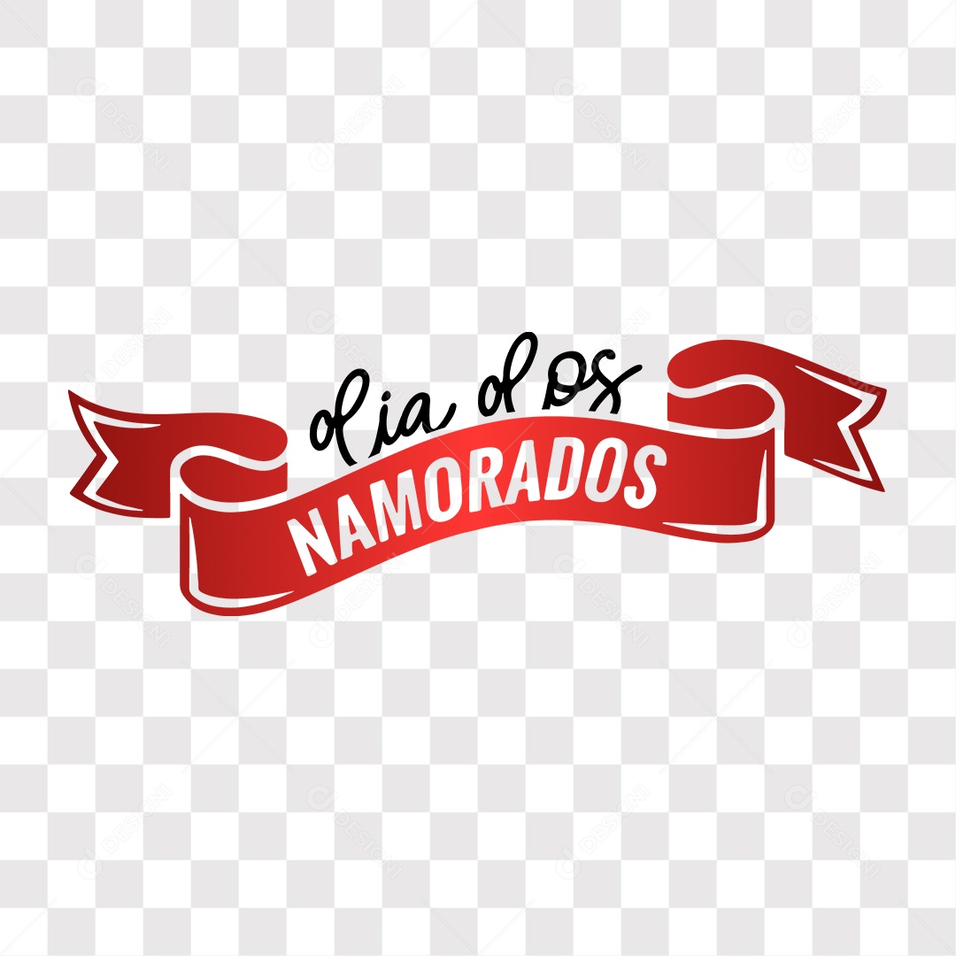 Lettering Dia Dos Namorados EPS + PNG