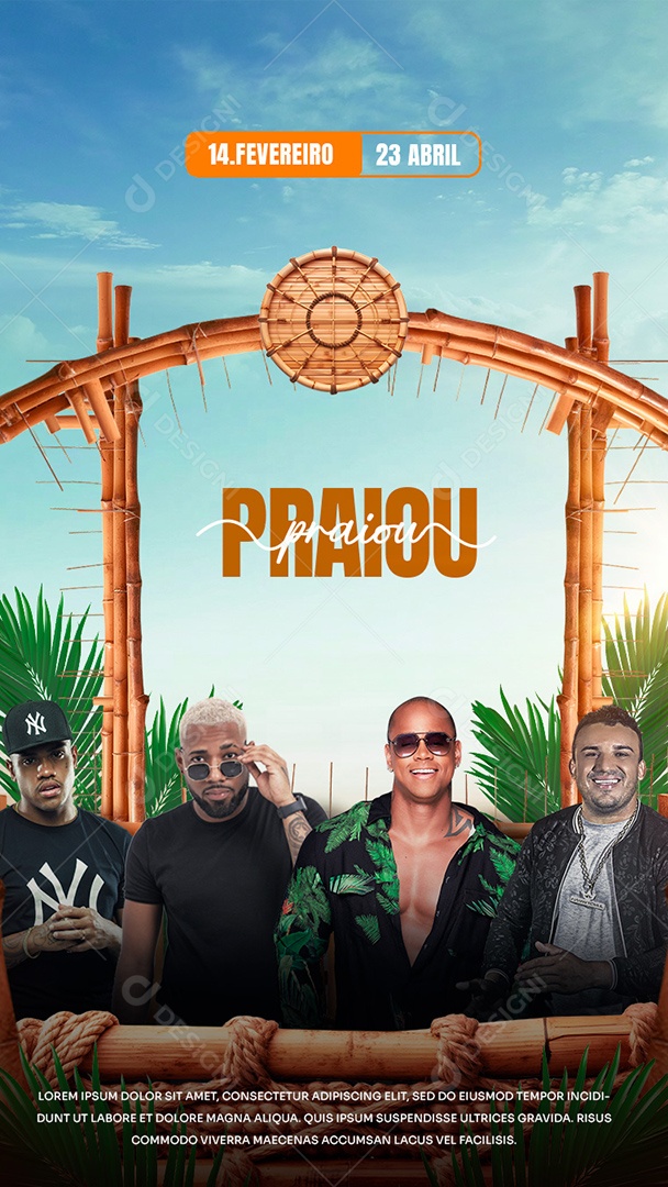 Flyer Show Cantores Story Social Media PSD Editável