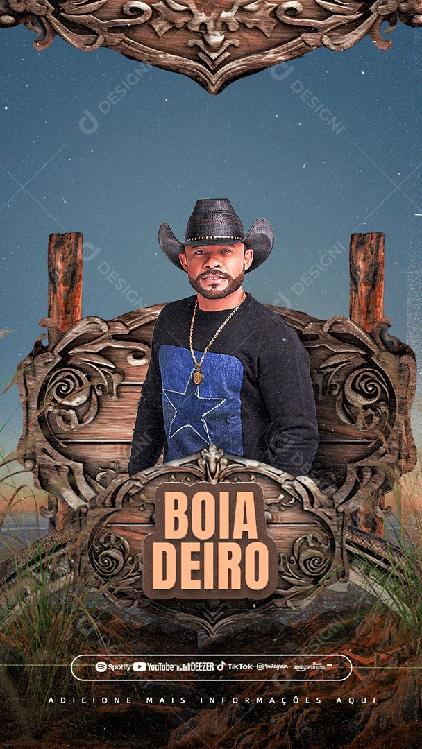 Flyer Show Boiadeiro Buscapé Story Social Media PSD Editável