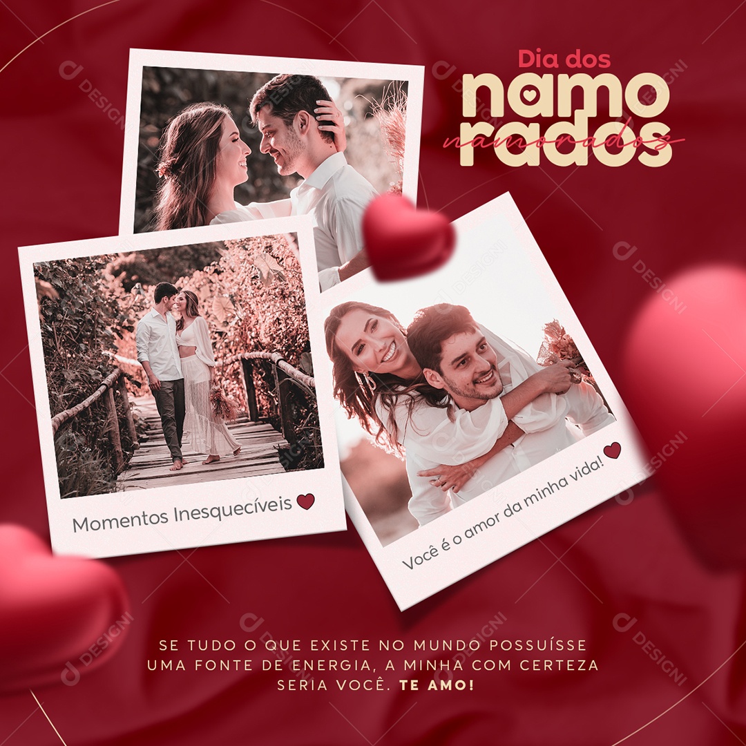 Dia Dos Namorados Momentos Inesquecíveis Social Media PSD Editável