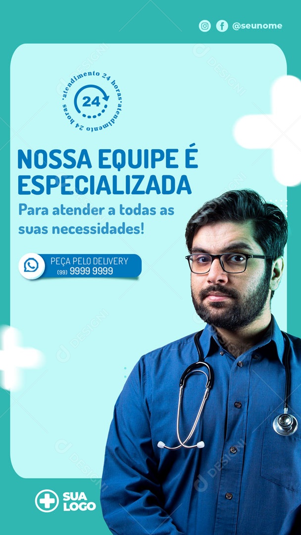 Story Nossa Equipe é Especializada Para Atender a Todas as Suas Necessidades Social Media PSD Editável