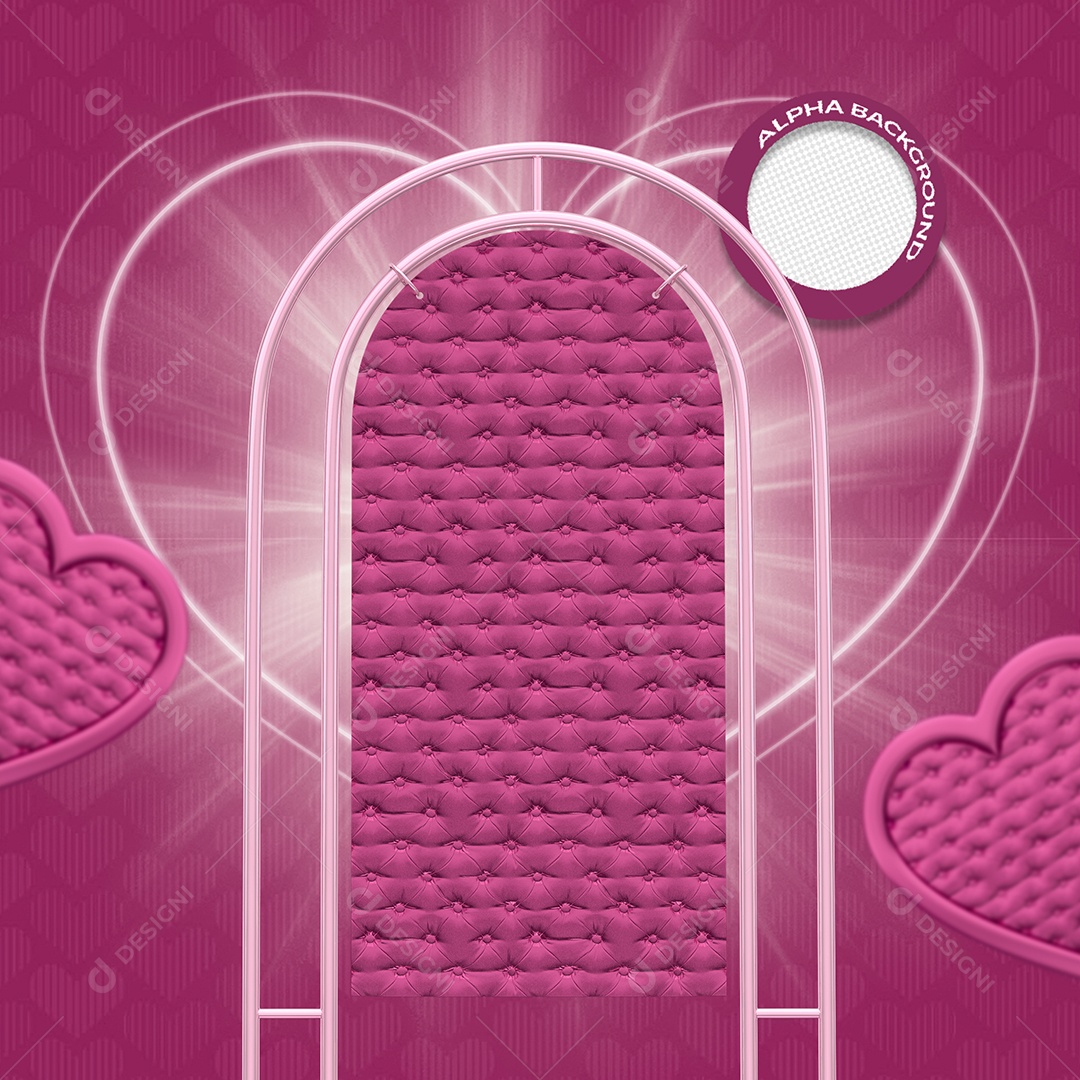 3D Purple Background PSD Element