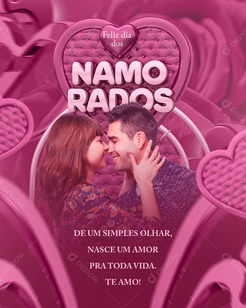 Feed Social Media Nasce Um Amor Feliz Dia Dos Namorados PSD Editável
