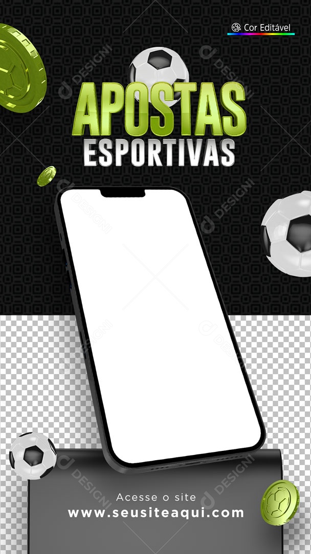 Social Media Story Apostas Esportivas PSD Editável