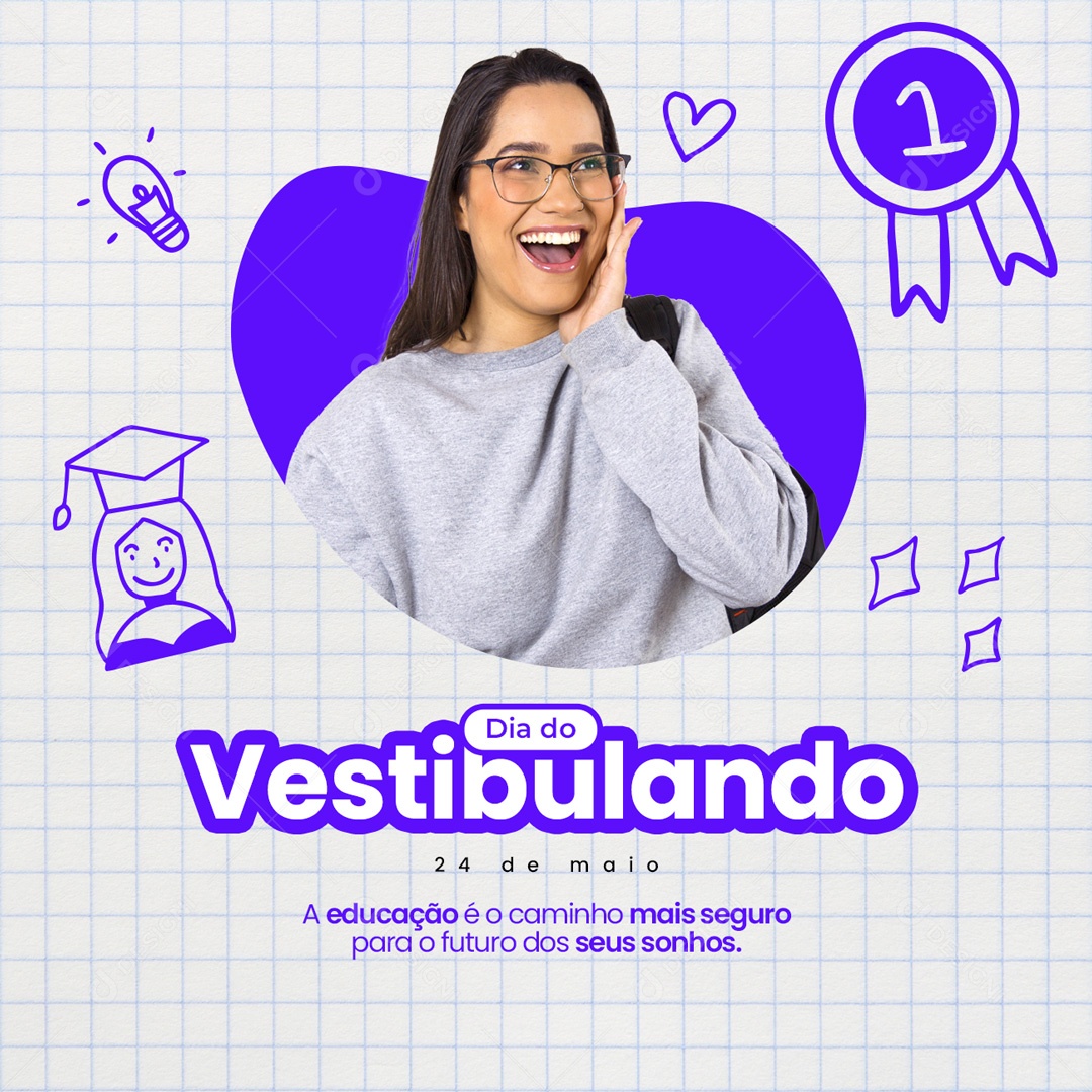 Dia do Vestibulando 24 de Maio Social Media PSD Editável