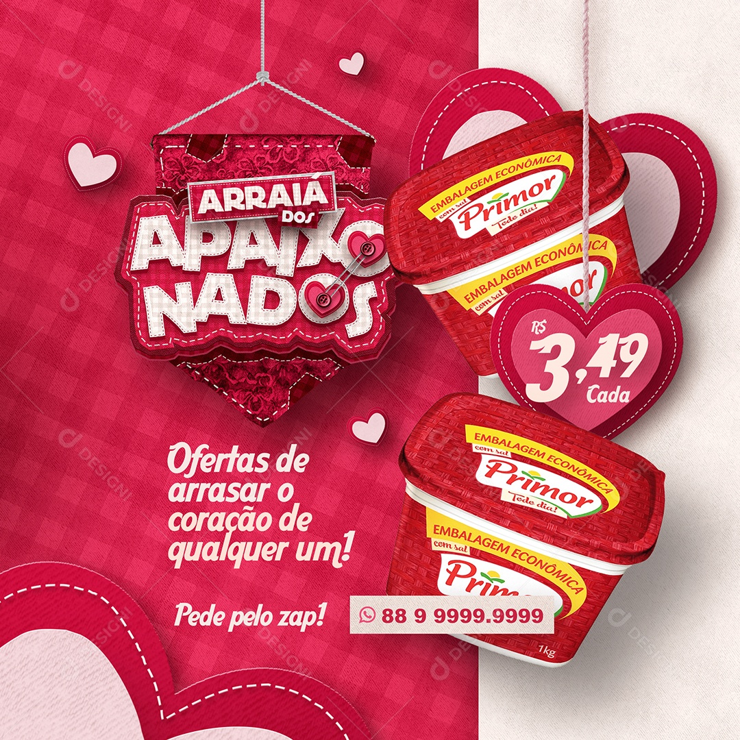 Arraiá Dos Apaixonados Ofertas de Arrasar o Coração de Qualquer um Social Media PSD Editável