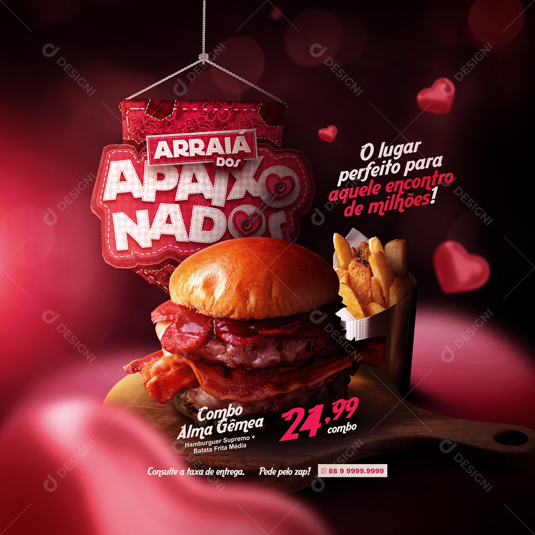 Arraiá Dos Apaixonados o Lugar Perfeito Para Aquele Encontro de Milhões Social Media PSD Editável