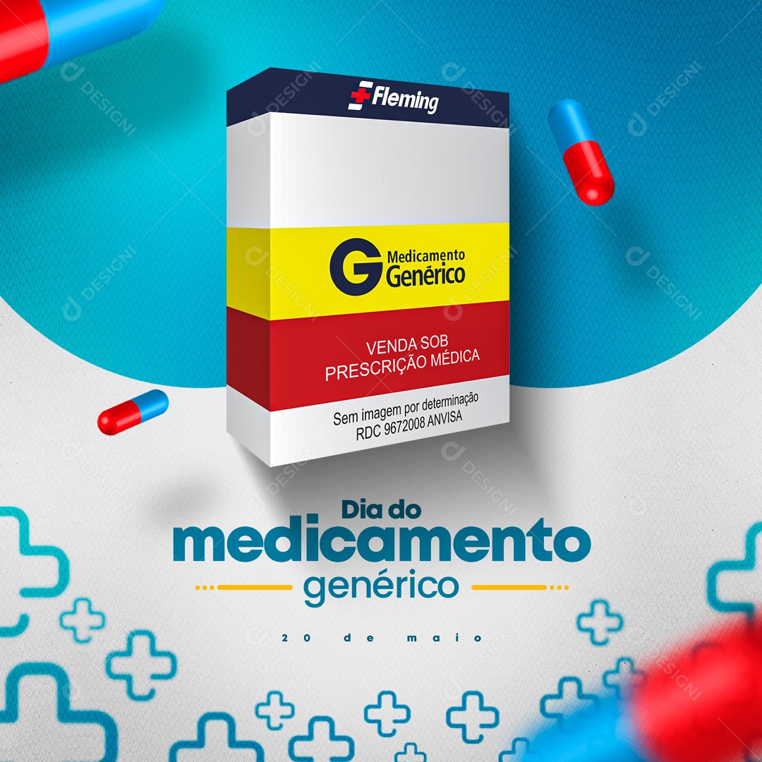 Dia do Medicamento Genérico 20 de Maio Social Media PSD Editável