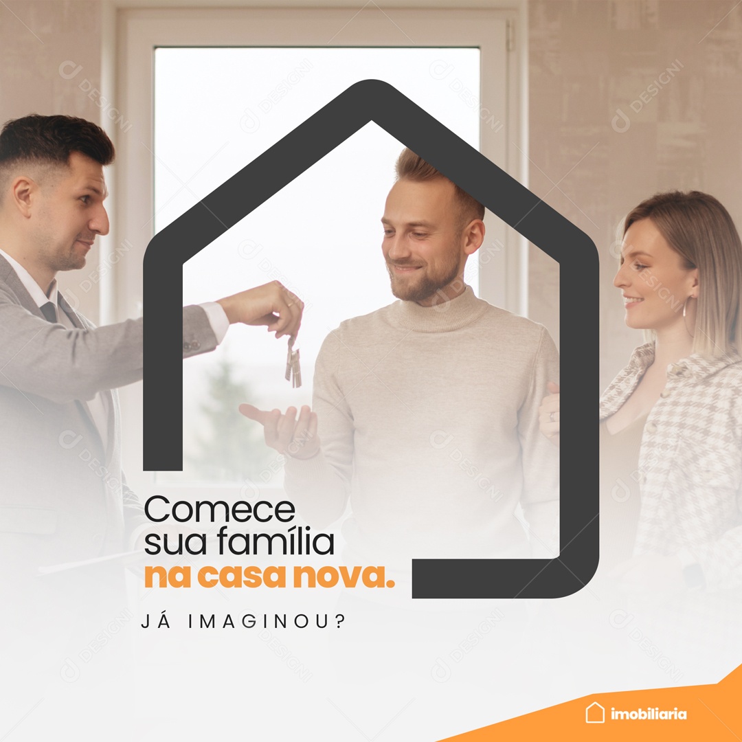 Comece Sua Família Na Casa Nova! Imobiliária Social Media PSD Editável