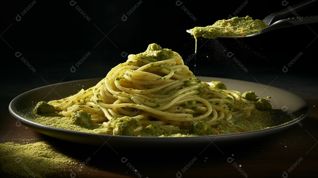 Macarrão Espaguete Ao Molho Pesto