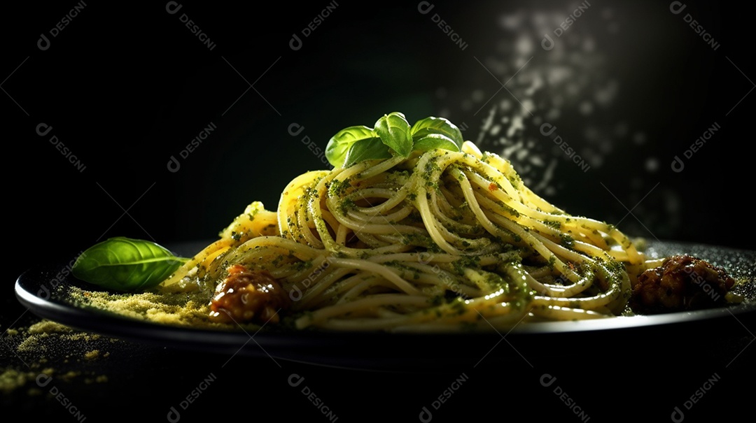 Macarrão Espaguete Ao Molho Pesto