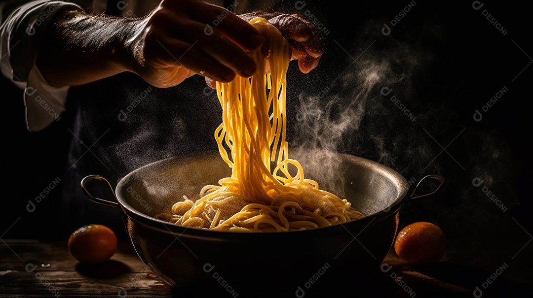 Macarrão Espaguete Em Panela