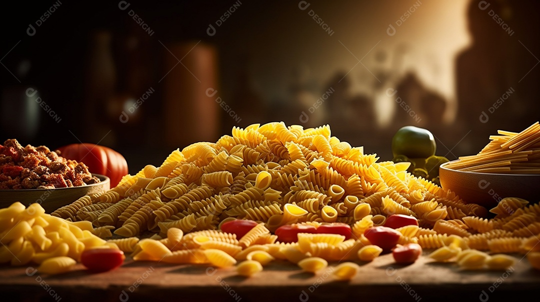 Macarrão Em Fundo Isolado