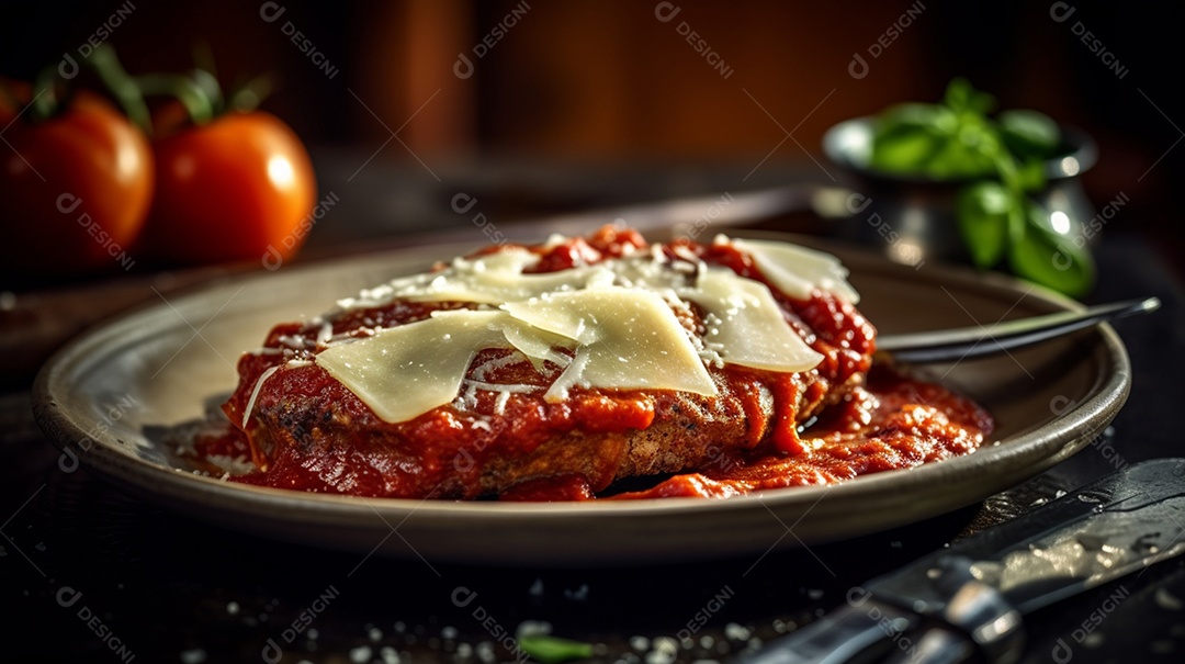 Prato De Carne Ao Molho e Queijo