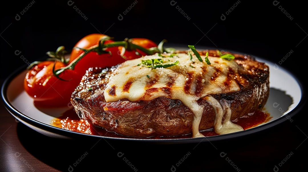 Prato De Carne Ao Molho e Queijo