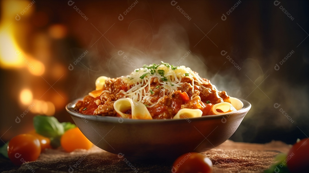 Macarrão À Bolonhesa Com Molho De Tomate