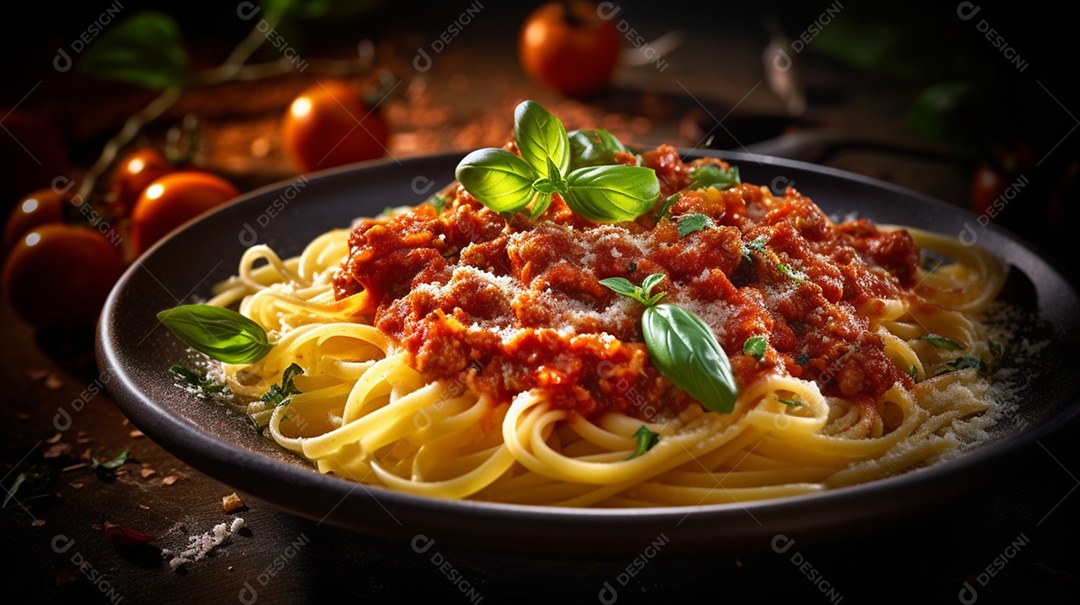 Macarrão À Bolonhesa Com Molho De Tomate
