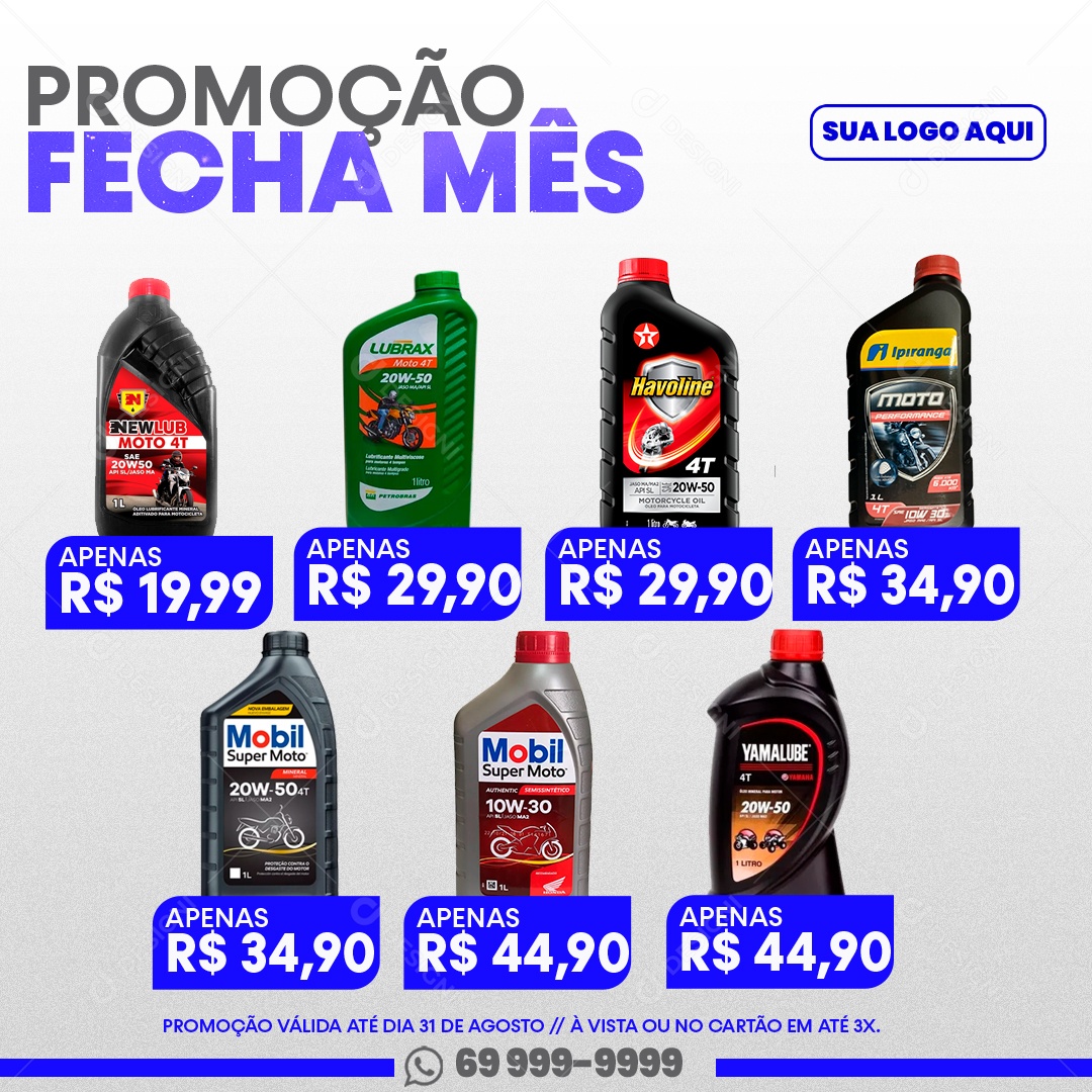 Promoção Fecha Mês Produtos Social Media PSD Editável