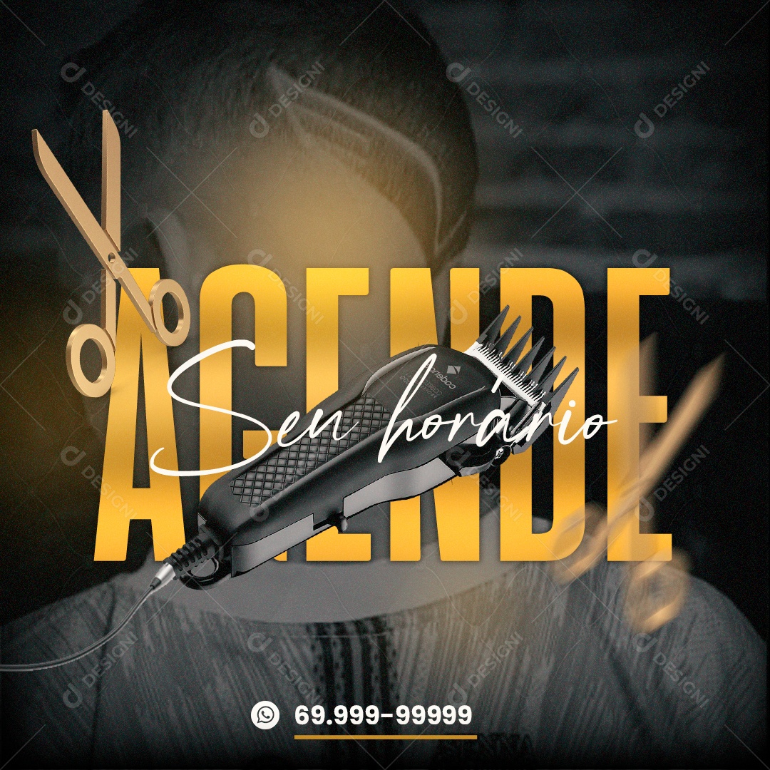 Agende Seu Horário Social Media PSD Editável