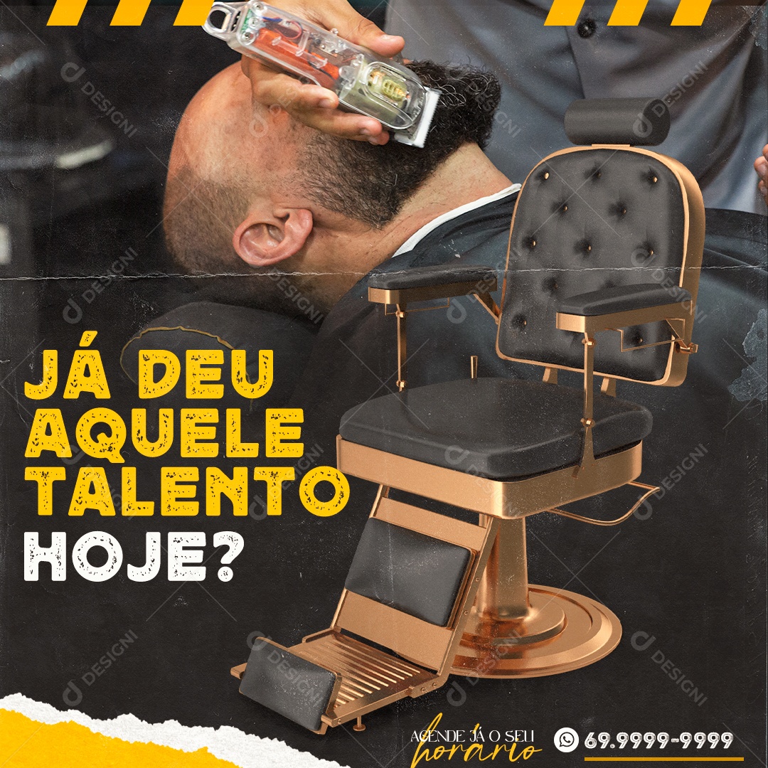 Já deu Aquele Talento Hoje Social Media PSD Editável