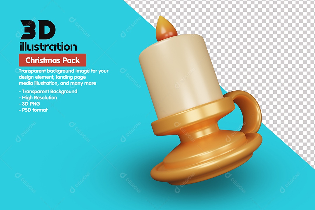 Vela Elemento 3D Para Composição PSD