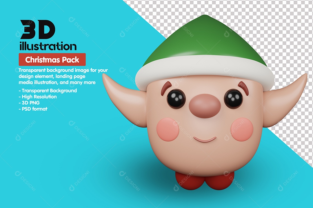 Duende Elemento 3D Para Composição PSD