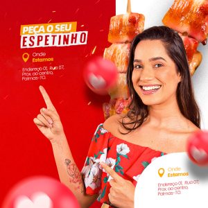 Peça o Seu Espetinho Social Media PSD Editável