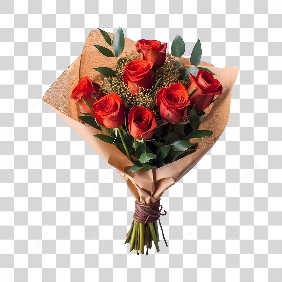 Lindo buquê de flores PNG Transparente